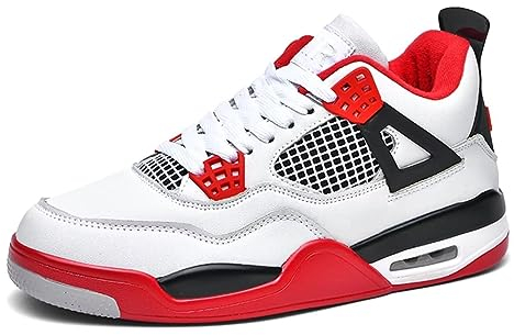 Mevoit Damen Herren Air 4 Retro Skateboardschuhe Schuhe Laufschuhe Turnschuhe mit Luftpolster Walkingschuhe Basketballschuhe Sportschuhe Sneaker