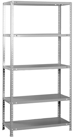 Simonrack Schwerlastregal, Lagerregal, 200x110x40 Metallregal, Kellerregal, Biegestelle 75 kg, 5 Fachböden, Grau - Advantage