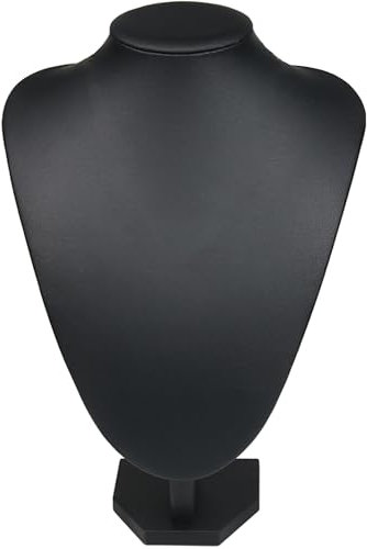 MINGZE Schmuckständer, Schmuckständer, Halskette, Schmuckhalter aus schwarzem Samt, 22 cm hoch, 16 cm breit, 13 cm tief, Baumwolle