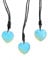 Natrual crystal hear necklace pendant on black cord. Valentines gifts for her. womens/girls. gemstone crystal jewellery (4. Opalite)
