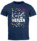 MoonWorks® Herren T-Shirt Fasching Karneval Konfetti im Herzen Kostüm-Ersatz Verkleidung Faschingskostüme Männer Funshirt Variante 1 Navy XXL