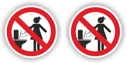 Nichts in die Toilette werfen Set 2 Aufkleber