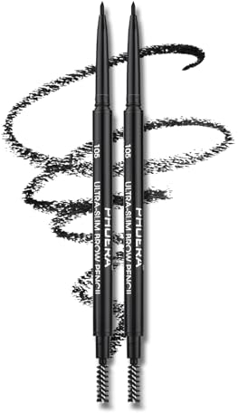 Augenbrauenstift,Ultrafeiner Augenbrauenstift,Eyebrow Pencil Wasserfest und Langanhaltend,Naturhaareffekt,Mit Augenbrauenbürste(2PC105)