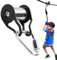 Slackl ine Slider Zipline Kit Für Kinder, Seilrutsche Umlenkrolle Seilrolle Pulley Monkey Bar Lässt Sich An Jeder SlackLi ne Befestigen,Kinder Slackli ne Zipline Kit Outdoor Hinterhof Zip Li ne