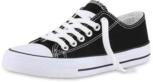 VAN HILL Damen Sneaker Low Flach Bequem Schuhe