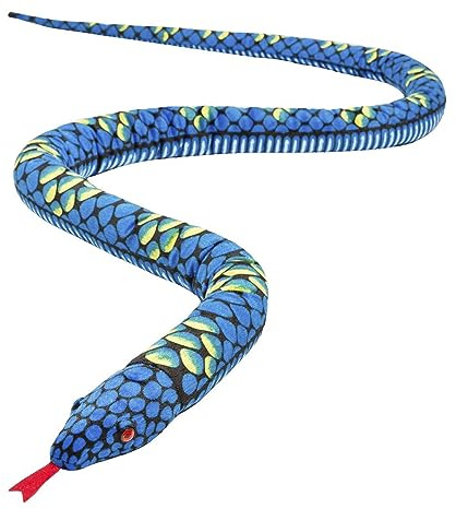 TINAYAUE 280cm/110in Plush Snake Toy Lifelike Snake Toys Soft Cuddly Snake Doll Large Stuffed Animal Plush Toy Scare Adults Kids Scream and Jump Halloween Play Pranks Joke Props