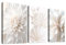 3Pcs Weißer Lotus Pfingstrose Palmblätter Mit Rahmen Leinwand Bilder Boho Minimalistische Blume Bild auf Leinwand Malerei Wandbilder Wohnzimmer Schlafzimmer Badezimmer Wanddeko 150x70cm (20x28x3)