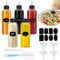 FAMCUCHE 5 Stück Squeeze Flasche 250ml Aus PET, Transparente Quetschflasche Mit Skala, Dosierflasche Mit Drehverschluss Trichter, Squeeze Bottle Für Malen, Backen, Ketchup, Scharfe Soße