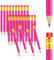 Lusofie 24 Stück Bleistift mit Radiergummi Kurze Hb Bleistifte Set für Kinder zum Schreiben und Zeichnen in der Schule und zu Hause Rosenrot