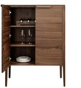 NEBE Wine Rack Coffee Bar Wine Cabinet Living Room Double Door Storage Cabinet Modern Simple Red Wine Cabinet Restaurant Sideboard Bar Cabinet Liquor Cabinet