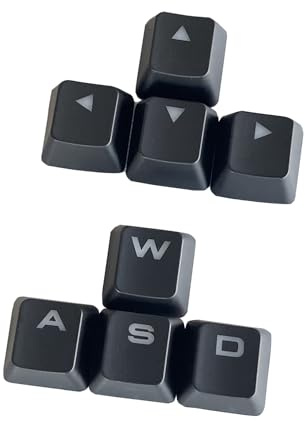 Convient pour Corsair Strafe RGB MK2 K70 K68 K63 K65 K95 K90, 106 touches. Touches de rechange pour clavier de jeu mécanique (WASD + touches fléchées 8 touches)