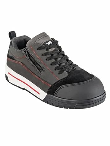 Bullstar Sicherheitsschuh JUMPX S1P (Farbe grau/schwarz, Größe 44, Weite 10, Unisex, mit Stahlkappe, atmungsaktiv, rutschhemmend, Arbeitsschuhe, Schutzschuhe) 2664-0-100-44