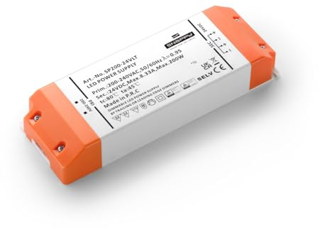 LED Trafo Netzteil 200W, 24V, Phasenabschnitt Dimmbar LED Power Supply