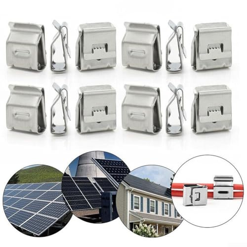 Hochfeste Edelstahl-Kabelbinder-Clips für Solar-PV-Module 203050100 Stück (20 Stück)