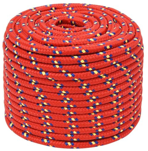 Générique Corde de Bateau Rouge 14 mm 100 m Polypropylène,Quincaillerie,Accessoires de quincaillerie,Chaînes, câbles & Cordes,Cordes & câbles de Construction,Rouge,9.08KG,152411