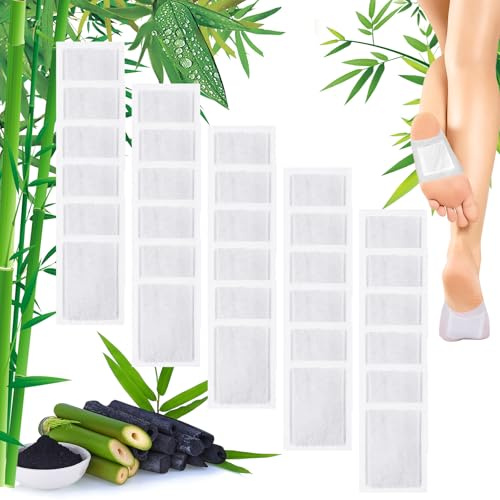 Detox Fußpflaster, natürliche, tiefenreinigende Fußpads zur Entfernung von Giftstoffen, Verbesserung der Schlafqualität, Stressabbau und Förderung der Durchblutung, 30 Stück