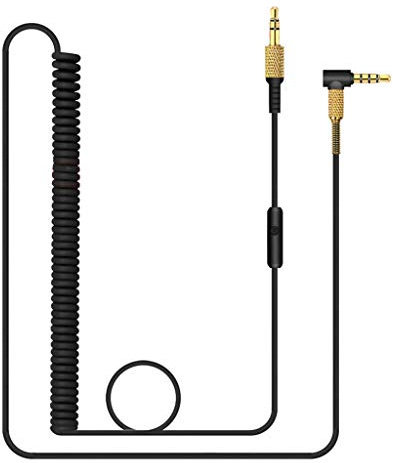 Cable con interruptor de un solo botón, cable largo flexible para auriculares para extensión 3M Major II 2 cierres de resorte elásticos
