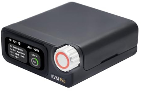 Sipeed NanoKVM Pro - 4K KVM Over IP, Remote Server Management, ATX Power Control, Keyboard/Mouse Emulator, WiFi6, Power Control, Batch Management (with Screen-Sync LED Strip,ETH+PoE+WiFi,Desk,)