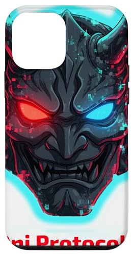 Glitch Oni Mask - Cyberpunk Demon Case for iPhone 12 mini