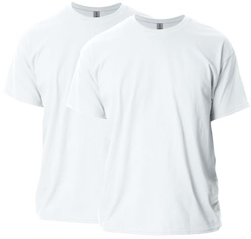 Gildan Unisex-Erwachsene Ultra Cotton, Style G2000, Multipack T-Shirt, Weiß (2-er Pack), XL (2er