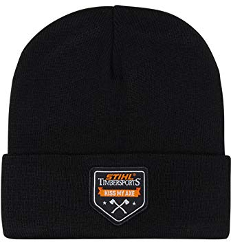 Stihl Unisex kiss My Axe Beanie-Mütze, schwarz, Einheitsgröße