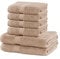 DecoKing Set Baumwolle Qualität 525g/m² 4 Handtücher 50x100 cm und 2 Badetücher 70x140 cm beige saugfähig Marina, Beige Marina, Set 4X 50x100 + 2X 70x140