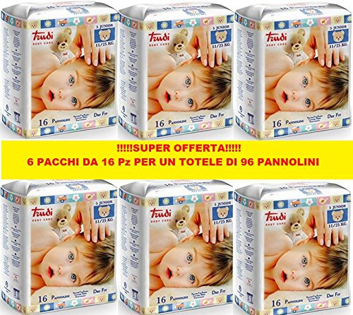 Trudi Baby Care Junior 11/25 Kg • 16 Pannolini CONFEZIONE 6 PZ