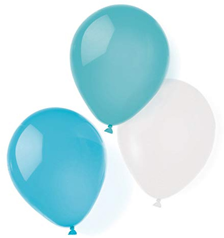 Amscan 9904897 - 8 Latexballons Aqua Glamor 25,4 cm / 10, Luftballon