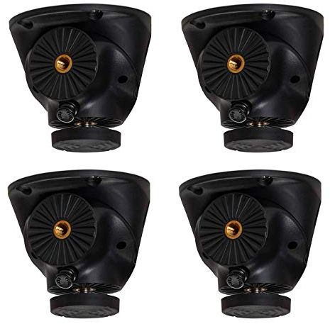 4 x Tischbein-Drehbeschlag Curly mit Stapelfuß Ø 115 mm x 85 mm (M10 x 20 mm) schwarz klappbar durch Drehung Tischfußverbinder Möbelbeschläge von SO-TECH®