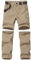 FLYGAGA Kinder Outdoorhose Wanderhose Zip Off Hose abnehmbare hosebeine Shorts Trekkinghose Unisex Jugend Mädchen Sommer mit Gürtel Schnelltrocknend Atmungsaktiv,Khaki,L
