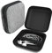 EAZY CASE Universal Tasche für In-Ear Kopfhörer mit Netzfach - Hardcase Aufbewahrungsbox, Schutztasche mit umlaufenden Reißverschluss, extra klein, eckig, Hellgrau