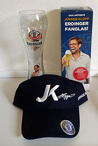 Rofu Erdinger/Gläser/Weißbierglas/Fanglas 2019/1 x 0,5 Liter/Weizenbierglas/Jürgen Klopp/Basecap/Bierglas/Action/Kik