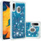 IMEIKONST Glitzer Hülle Kompatibel mit Huawei P20 Lite, Handyhülle Flüssig Mädchen Treibsand Schuzhülle Glitzer klar Stoßfest TPU Bumper Silikon Case für Huawei Nova 3e. Love Blue YBW