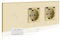 BSEED Dimmer Schalter mit Doppel USB Steckdose Anschluss (Max. 2.1A) Typ C Port 1 Fach 1 Weg Led Dimmer Schalter mit Touchscreen Wandsteckdosen mit USB Steckdose Touch Lichtschalter Golden