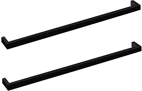 2 Stück Handtuchhalter ATLANTA Länge 613 mm BA 600 mm schwarz matt brüniert für Wand- / Schrankmontage Handtuchstange Handtuchreling von SOTECH