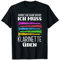 Ich Kann Nicht Ich Muss Klarinette Üben Lustiges Klarinetten T-Shirt
