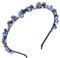 IYOU Jahrgang Kristall Stirnband Blau Glänzend Strass Haarband Party Abschlussball Kopfbedeckung Haarschmuck zum Frauen und Mädchen