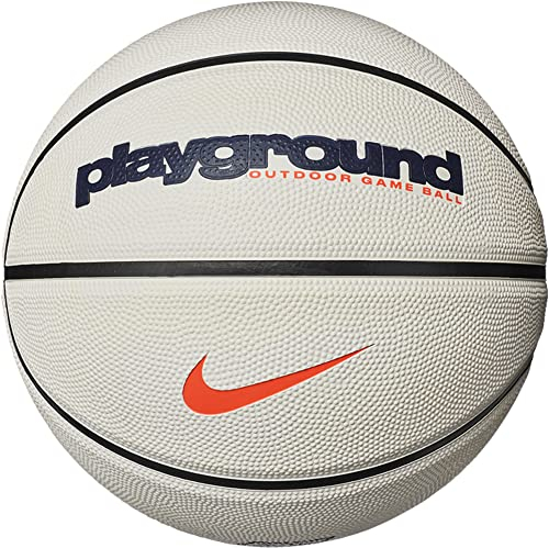 Nike Everyday Playground 8P Graphic Basketball aus Gummi in der Farbe Light Bone/Midnight Navy/Black/total orange, Größe: 6, N.100.4371.063.06