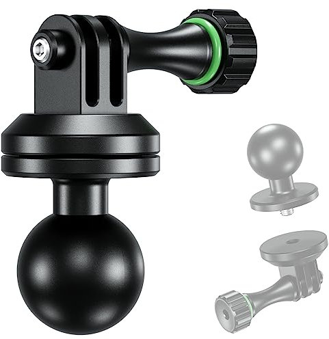 BRCOVAN Aluminum Alloy Tripod Mount Adapter with Camera 1/4-20 Female Threaded Hole Compatible with Gopro Hero 11, 10, 9, 8, 7, 6, 5, 4, 3+, 3, 2, 1 HD, 2018, Fit for DJI OSMO Action Camera