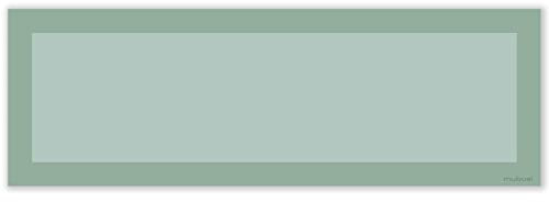 mubusi Alfombra Vinílica Cocina Salón - Varios Tamaños - (Marco Verde 40x120 cm)