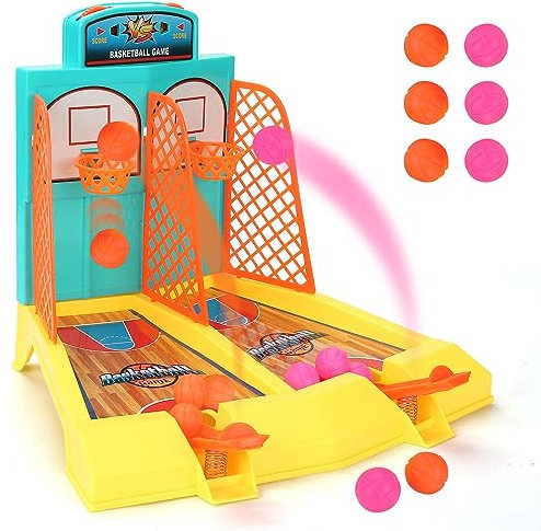Beria Desktop Basketballspiel Spielzeug für Kinder Mini Finger Tabletop Basketball Spiele Indoor Outdoor Sport Spielzeug Geschenk für 3 4 5 6 7 8 Jahre Junge Geburtstag Kinderspielzeug