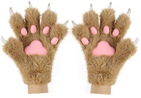 hbbhml Tierpfote Klaue Handschuhe Niedliche Katze Fuchs Bär Plüsch Halloween Weihnachten Laufen Cosplay Kostüm Winter Warme Handschuhe Fäustlinge