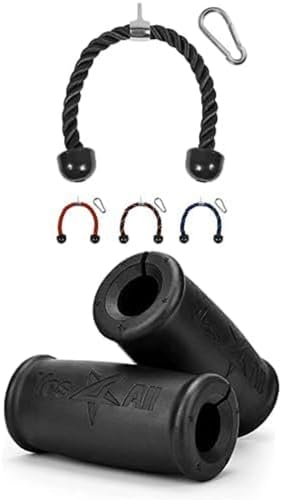 Yes4All 68,6 cm Trizeps Seil and Ergonomic Fat Griff