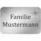 INDIGOS UG - Namensschild - Kompass - 100x50 mm Aluverbundplatte Edelstahllook 3 mm - individuell personalisiert mit Wunschtext, Namen, Familienname, Firma - Briefkasten - Haustür