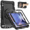Timecity Case for Samsung Galaxy Tab S10+ Plus 2024/ S9 FE+/ S9 Plus 2023 12.4 Inch, Heavy Duty Shockproof with Screen Protector, Black
