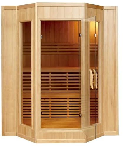 Bagno Italia Sauna finlandesa 200 x 175 cm 4 plazas de madera canadiense accesorios incluidos