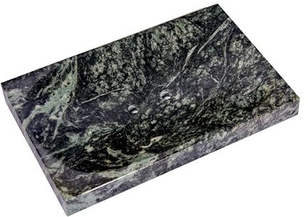 CraftsOfEgypt Green Marble Soap Dish - Polished and Shiny Marble Dish Holder – Beautifully Crafted Bathroom Accessory
