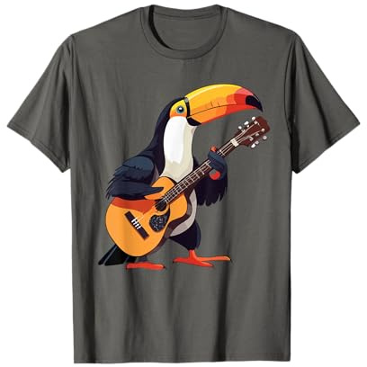 Toucan jouant de la guitare acoustique, toucan guitariste T-Shirt