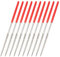 sourcing map Lot de 10 limes à aiguilles diamantées à queue ronde pour bijoutier lapidaire 3 mm x 140 mm