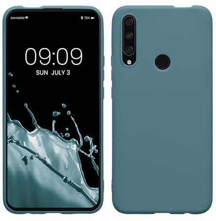 kwmobile Hülle für Honor 9X (EU-Version) TPU Case - Handyhülle unterstützt kabelloses Laden, Flexible Schutzhülle, gummiertes Cover in Arctic Night